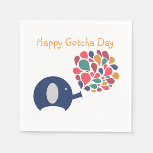 En Papier Gotcha serviette de partie de jour
