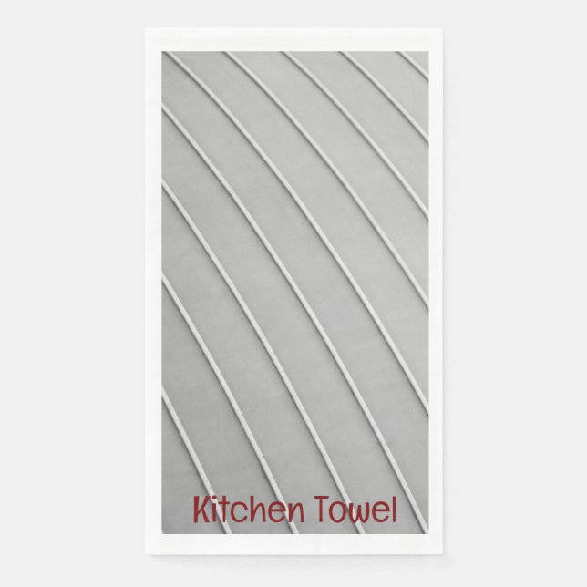En Papier Gris Blanc Gris Gris Serviette de cuisine (Devant)
