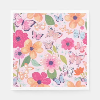 En Papier Joli Serviette Fleurs, Parfait pour l'Été