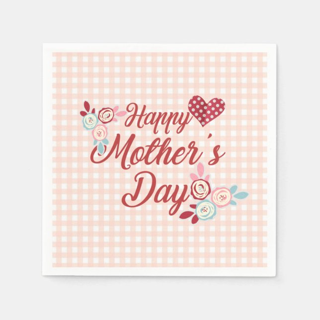 En Papier Joyeuse fête des mères | Serviette de table (Devant)