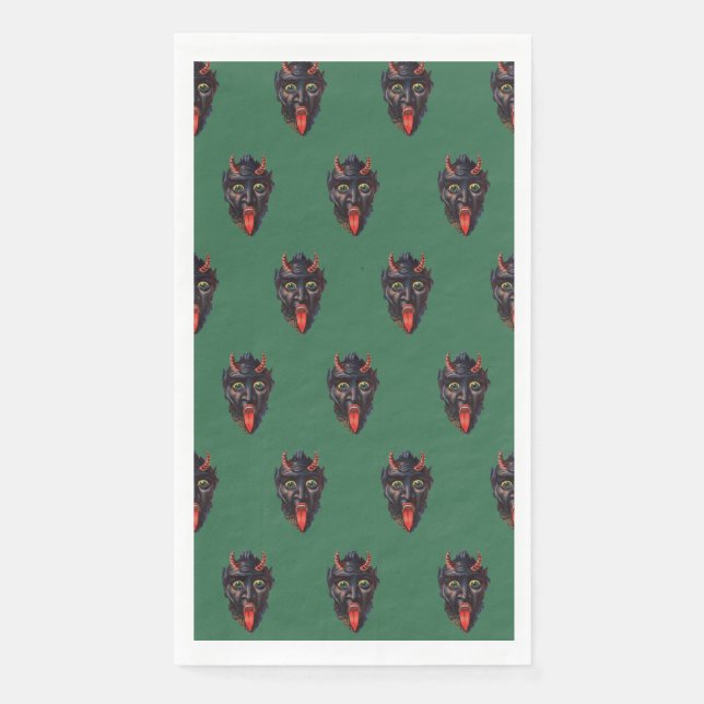 En Papier Krampus Serviette d'hôte Napkin (Devant)