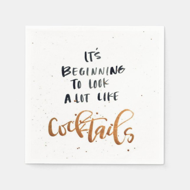 En Papier La serviette de cocktail (Devant)