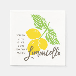 En Papier La serviette de cocktail Limoncello, quand la vie 