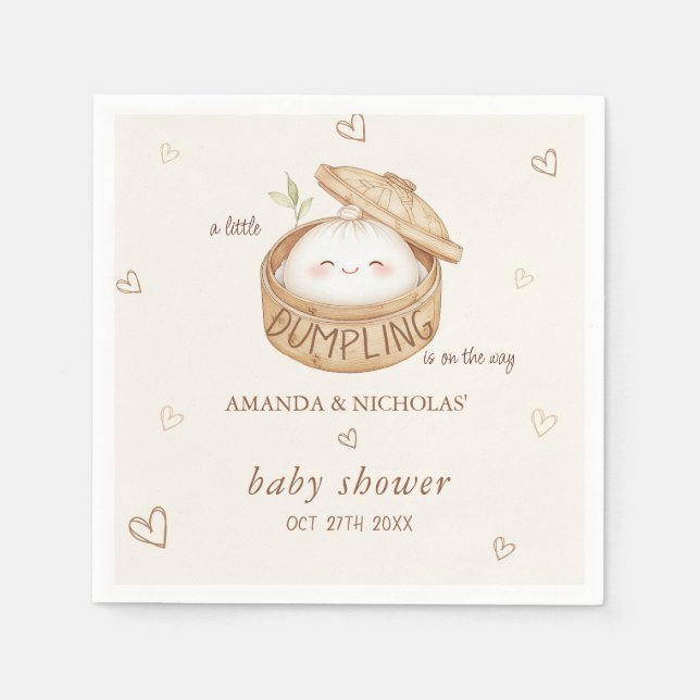 En Papier La serviette de douche pour bébé Dumpling arrive  (Devant)