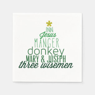 En Papier Le Christ dans la serviette de Noël
