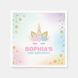 En Papier Licorne lunatique de serviette de fête