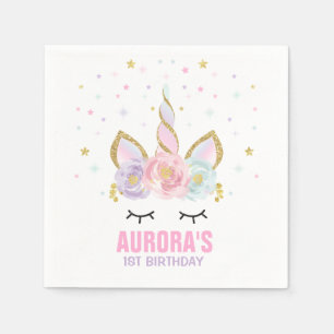 En Papier Licorne lunatique de serviette de fête