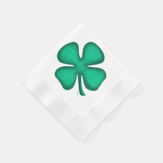 En Papier Lucky 4 Leaf Irish Clover a inventé la serviette d (Coin)