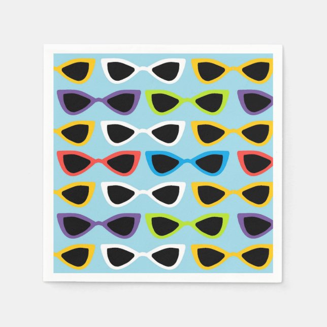 En Papier Lunettes de soleil rétros serviette (Devant)