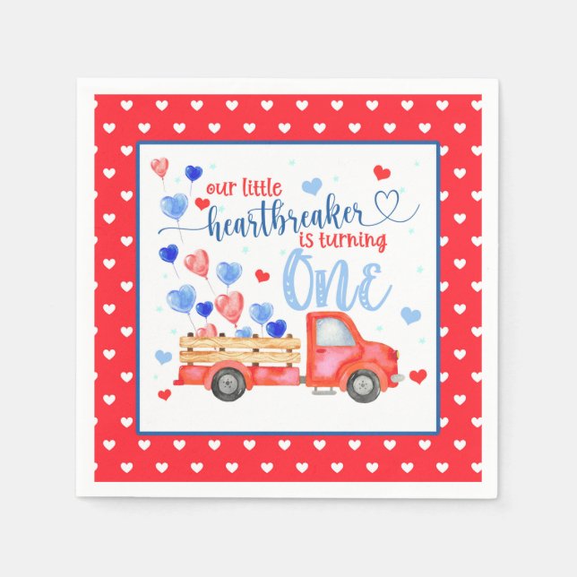 En Papier Notre petit briseur de coeur tourne une serviette (Devant)