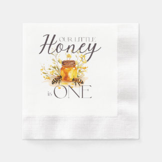 En Papier Notre petit miel a un an serviette