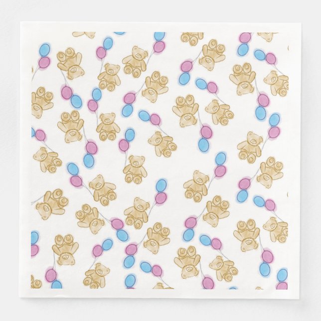 En Papier On peut attendre la serviette de baby shower (Devant)