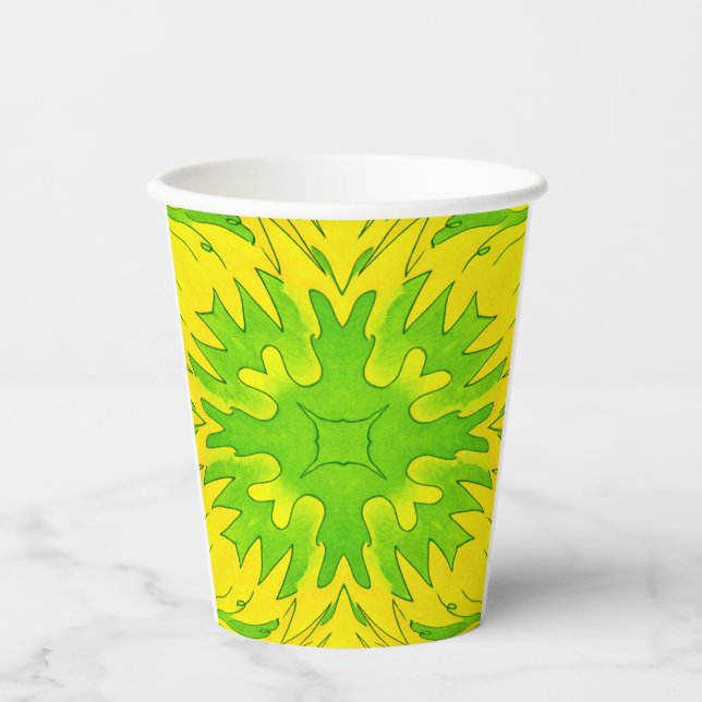 En Papier Pause Néon Édition Mardi – Gobelets vert jaune (Recto)