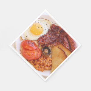 En Papier Petit déjeuner anglais complet Serviette serviette