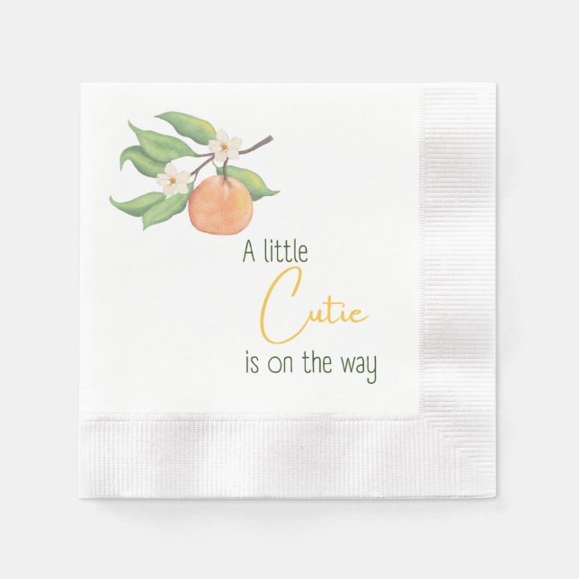 En Papier Petite Douceur Bébé Agrumes Serviette (Devant)