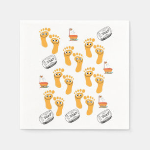 En Papier Pieds de savon serviette