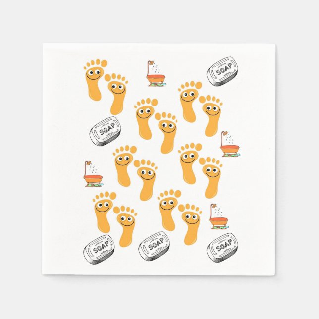En Papier Pieds de savon serviette (Devant)