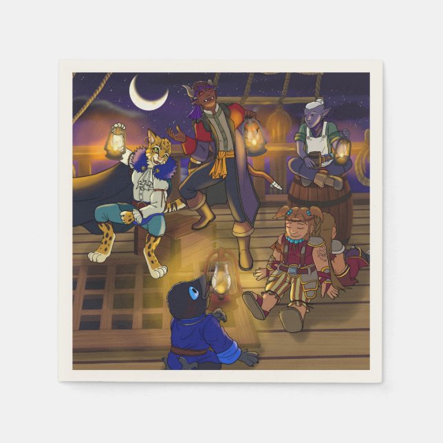 En Papier Pirates de la serviette Freedom Cut (Devant)