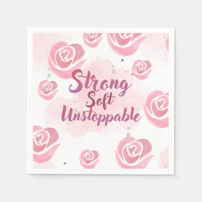 En Papier Rose Clair Serviette Féminine (Devant)
