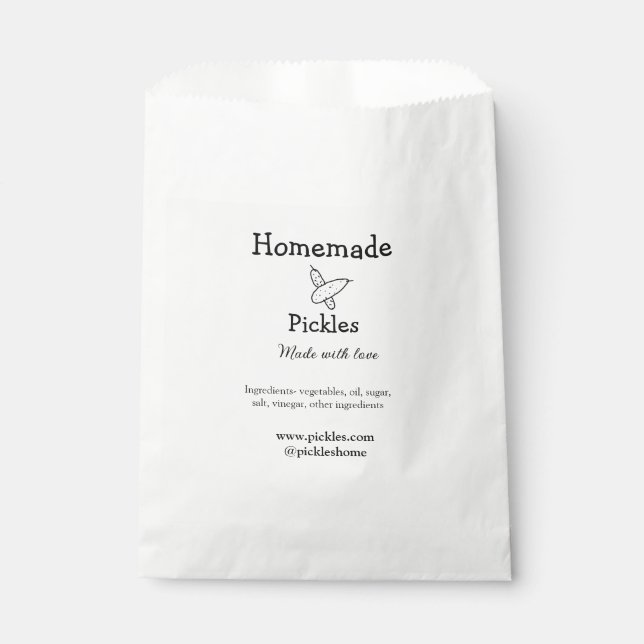 En Papier Sachets maison faits avec amour ajouter texte site (Devant)