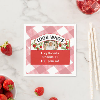 En Papier Serviette 100e anniversaire - Personnalisable