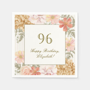 En Papier Serviette 96e anniversaire couleur automnale flora