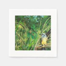 Serviette à cocktail avec oiseau