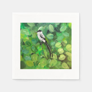 En Papier Serviette à cocktail avec oiseau