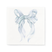Serviette à ruban bleu
