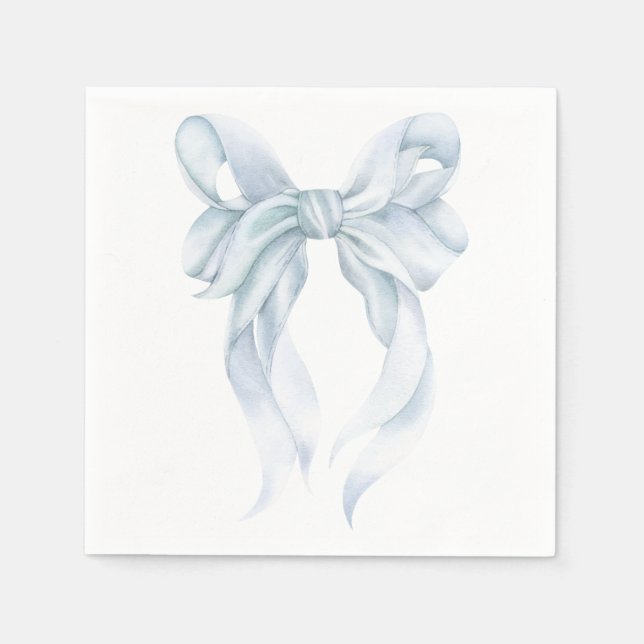 En Papier Serviette à ruban bleu (Devant)