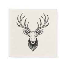 Serviette à tête de cerf