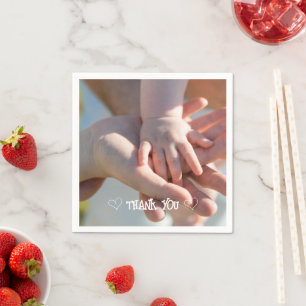 En Papier Serviette à typographie de photo personnalisée