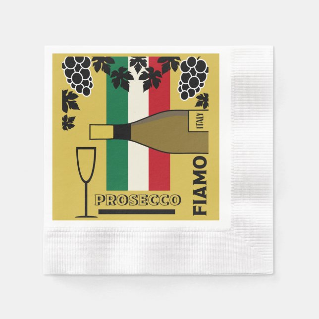 En Papier Serviette à vin mousseux Prosecco (Devant)