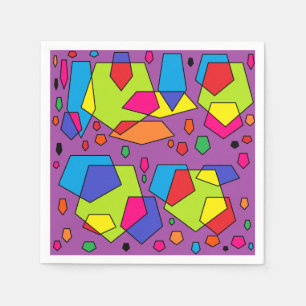 En Papier Serviette avec design chunky sur elle multicolore