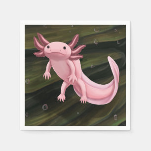 En Papier Serviette axolotl