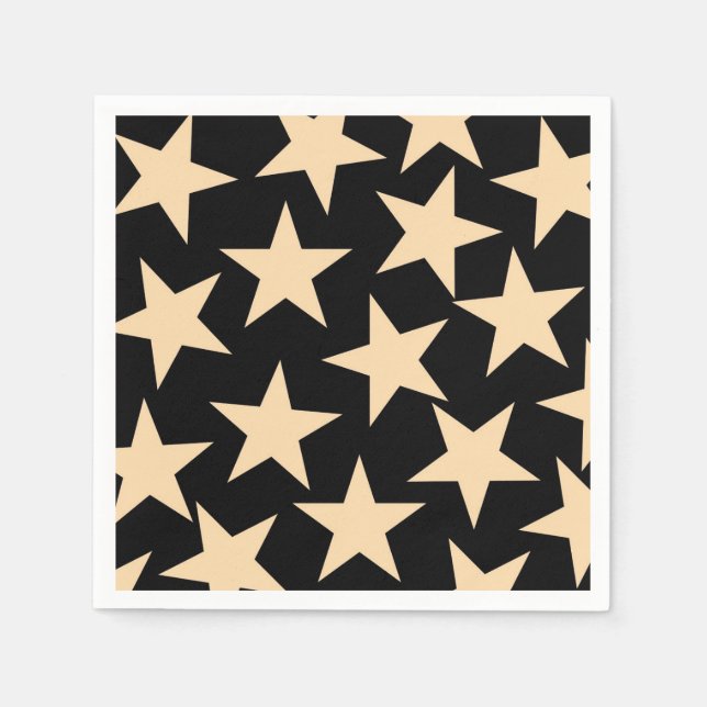En Papier Serviette Black Stars pour décoration de table sop (Devant)