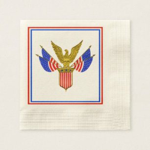 En Papier Serviette blanche et bleue rouge patriotique