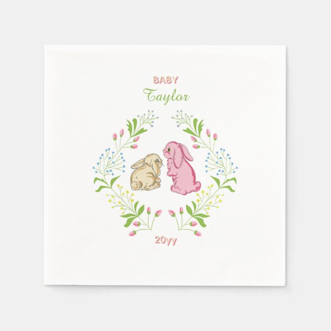 En Papier Serviette Couronne Lapin (Devant)