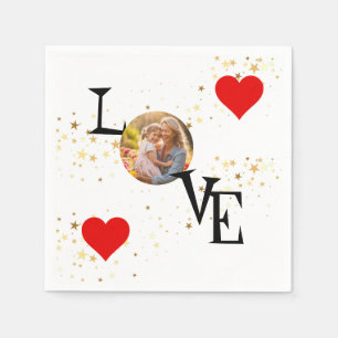 En Papier Serviette d'amour personnalisée avec maman et moi