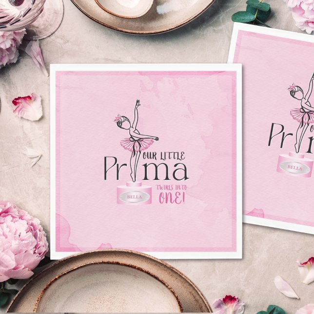 En Papier Serviette d'anniversaire de prima ballerina (Créateur téléchargé)