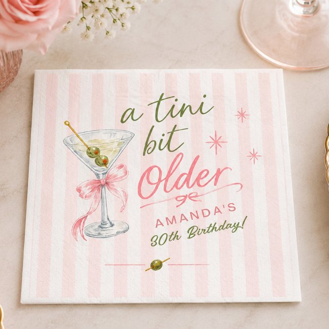 En Papier Serviette d'anniversaire Un Tini peu plus âgée (Créateur téléchargé)