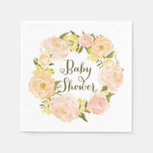 En Papier Serviette de baby shower de guirlande de pivoines