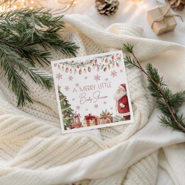En Papier Serviette de Baby Shower de Noël (Créateur téléchargé)