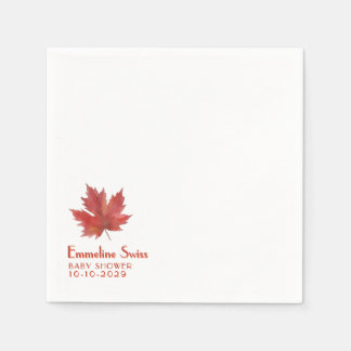 En Papier Serviette de Baby Shower Minimal Foliage d'Automne