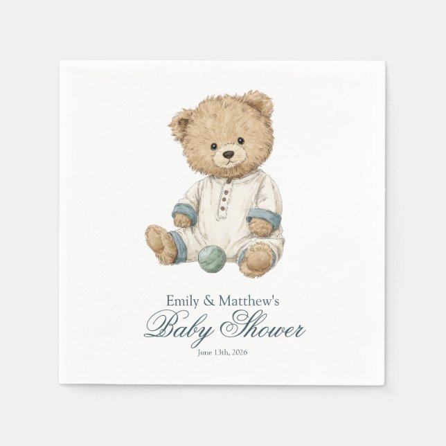 En Papier Serviette de bain de bébé Ourson Classique Simple (Devant)