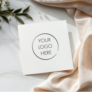 En Papier Serviette de budget avec logo, Entreprise de marke
