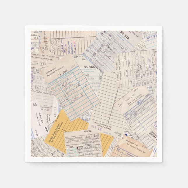 En Papier Serviette de carte de circulation de la bibliothèq (Devant)