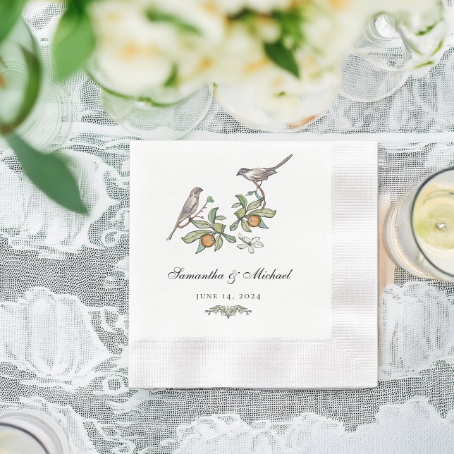 En Papier Serviette de cocktail à l'effigie des oiseaux amou (Créateur téléchargé)