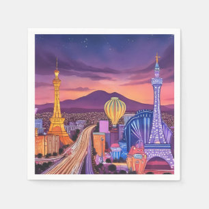 En Papier Serviette de cocktail de Las Vegas