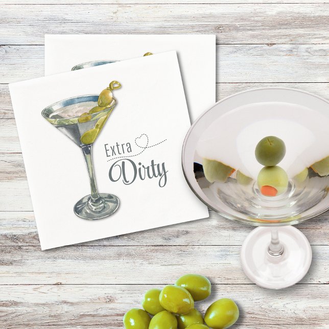 En Papier Serviette de cocktail Extra Dirty Martini (Créateur téléchargé)
